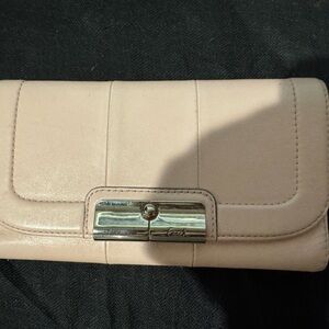 Elegant soft, pink, leather Coach wallet